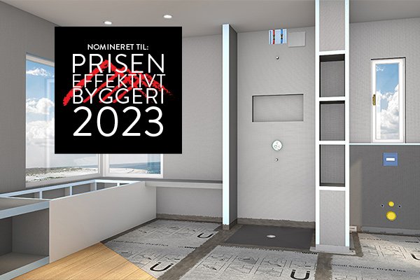 wedi GmbH er NOMINERET til Prisen EFFEKTIVT BYGGERI 2023 med wedi Sanwell Shower Wall Module